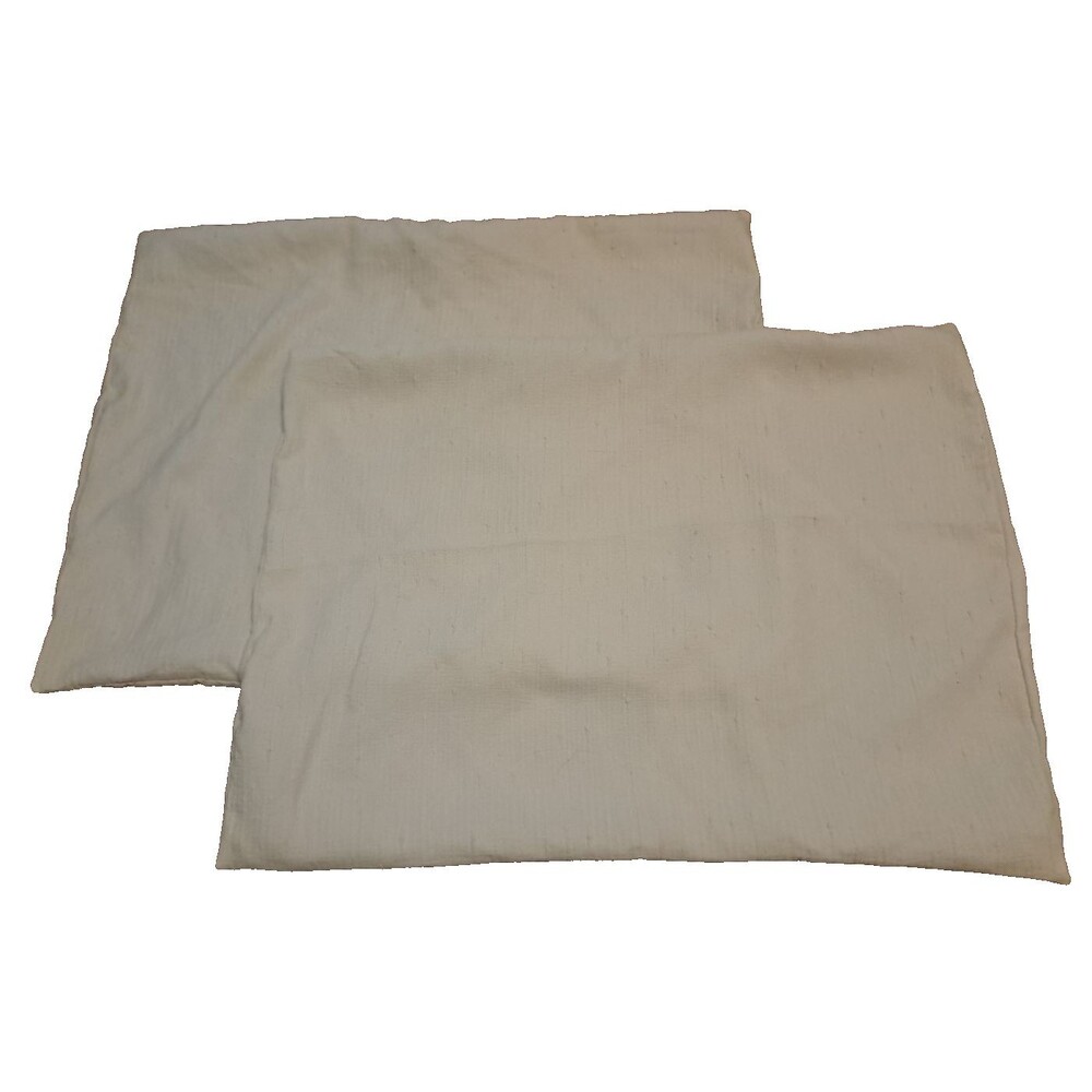 Hunter Textured Pillow Shams Standard Ivory Woven Contemporary Set of 2